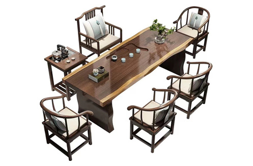Bàn Ghế Uống Trà Phòng Khách – Một Tấm Gỗ, Cả Khoảng Trời Bình Yên NA011